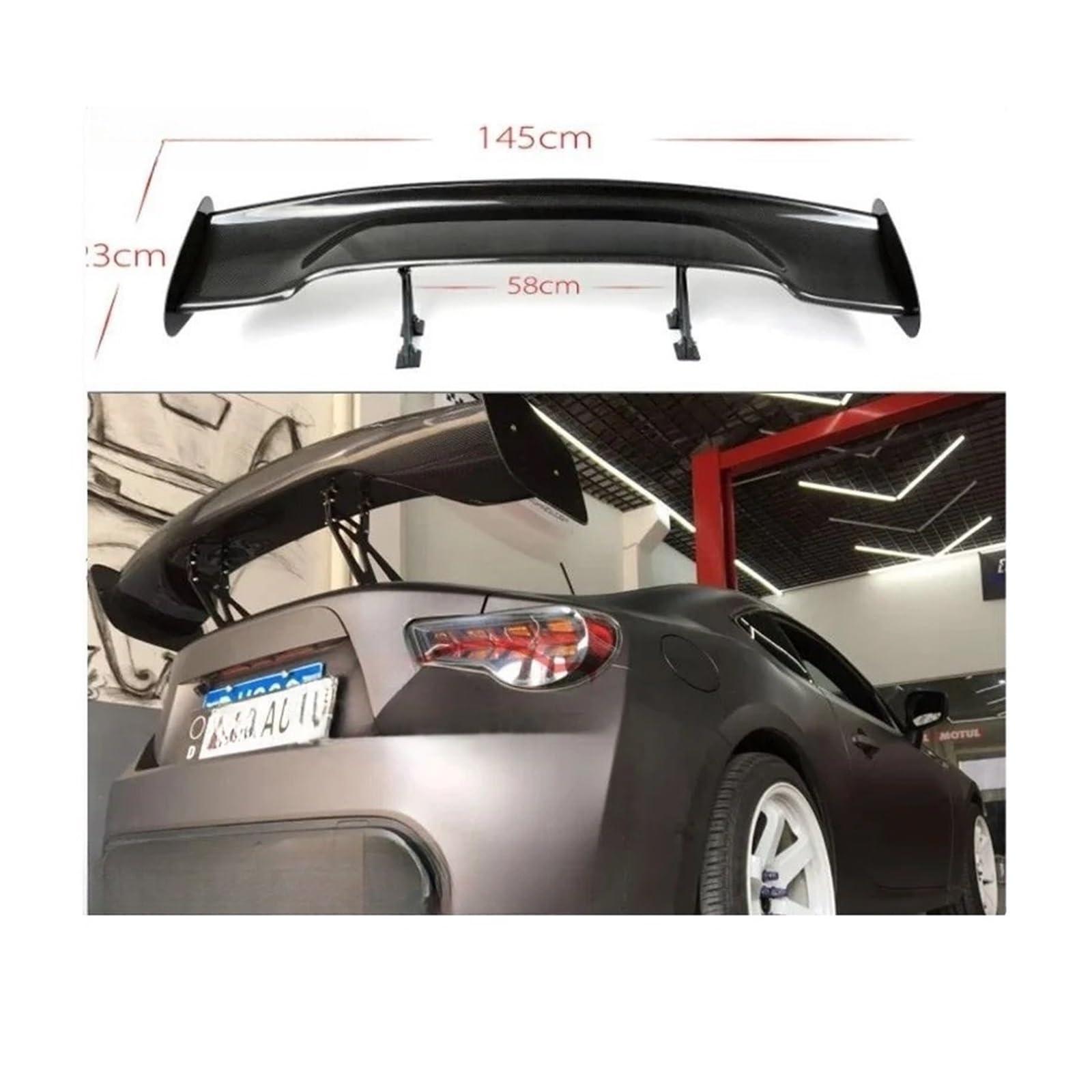 Compatible for Subaru BRZ Compatible for Toyota 86 GT86 2012-2021 ABS Plastic Material Unpainted Color Rear Roof GT Spoiler Wing Trunk Lip Boot Cover(DIY Color)