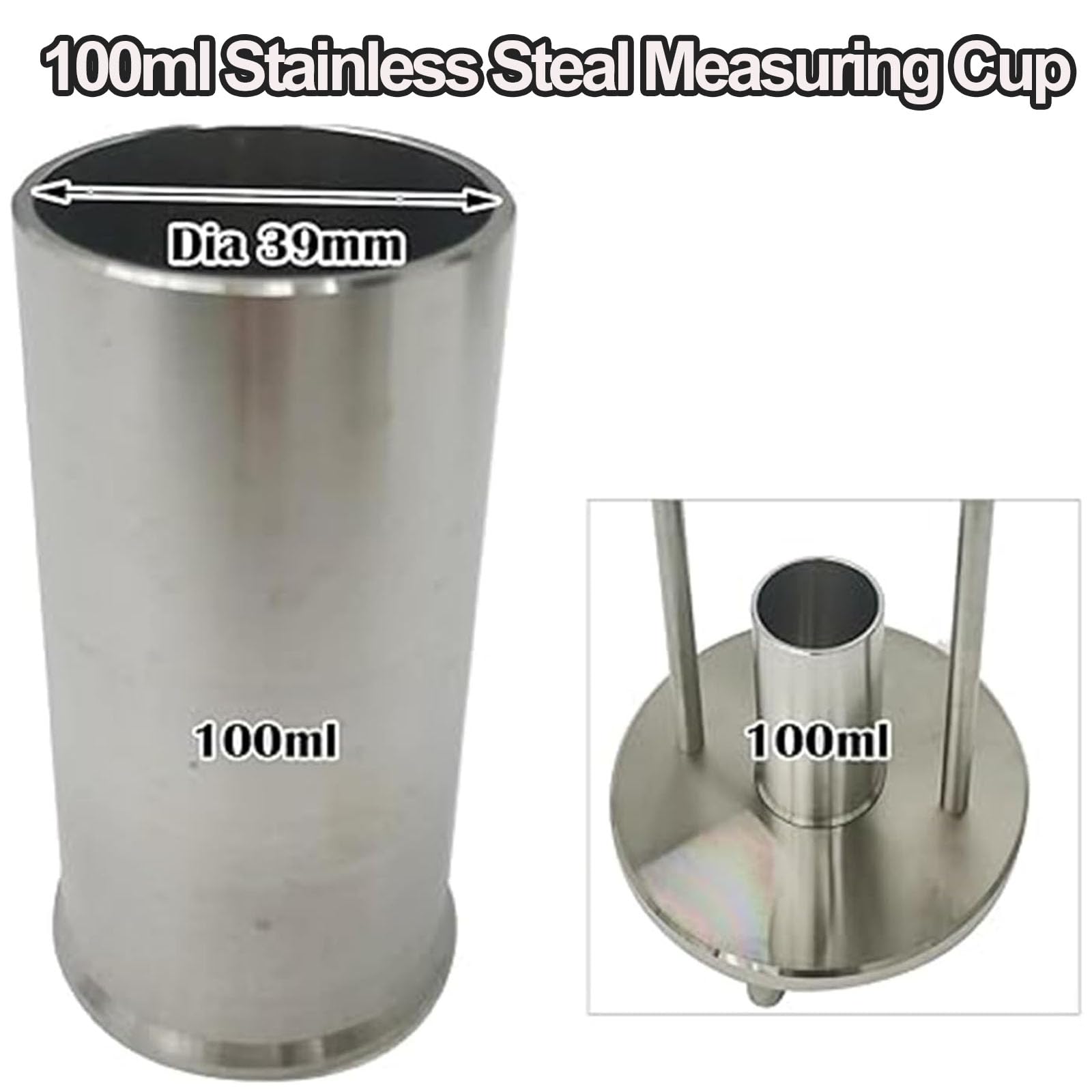 This Bulk Density Tester, Natural Stacking Density Meter, Stainless Steel Powder Density Measurement for Chemicals with 100ml Cup