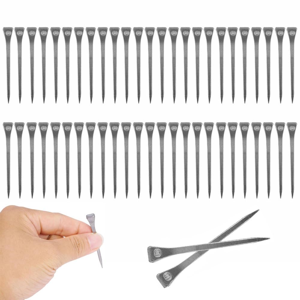 50 PCS Horseshoe Nails, E2 (41mm) Horse Hoof Nails Carbon Steel Horse Training Supplies Equestrian Sports Accessory for Hoof Care and Fixture