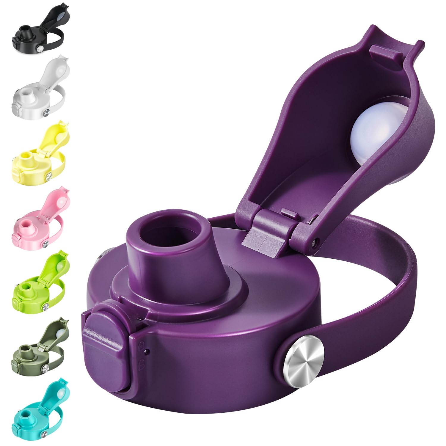 Auto Flip Lid for Hydro Flask Wide Mouth, Great Spout Lid for Simple Modern, Fits for Iron Flask and Other Brands, Replacement Lid with Button Lock