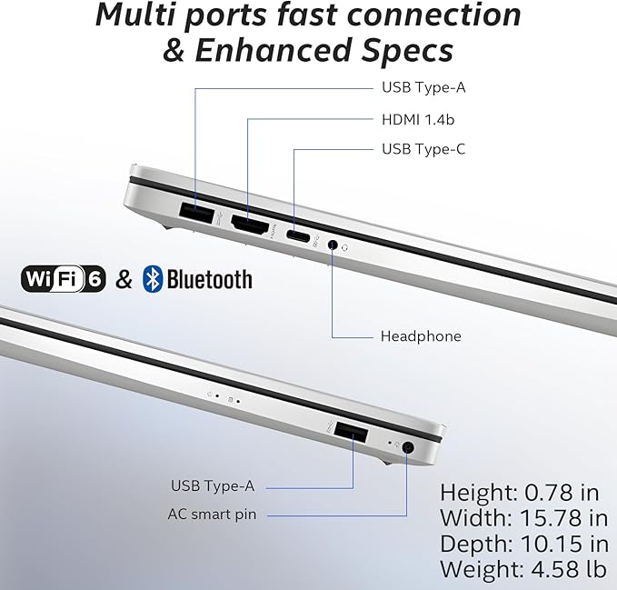 HP Laptop 17.3" Full HD, AMD Ryzen 5, 32GB RAM, 1TB SSD, Win 11 Pro miniatura 6