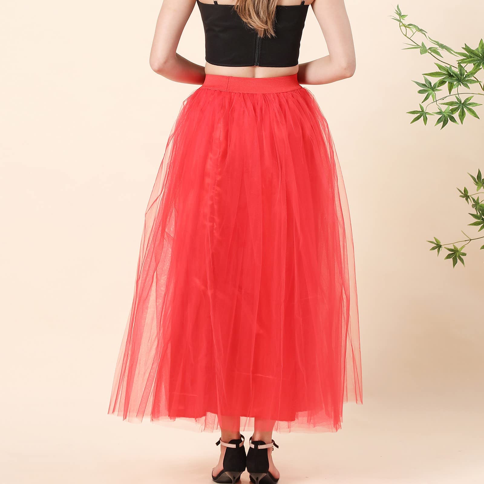 Gonna da donna in tulle a rete per taglie forti, a pieghe, per carnevale, 2026, glitterata