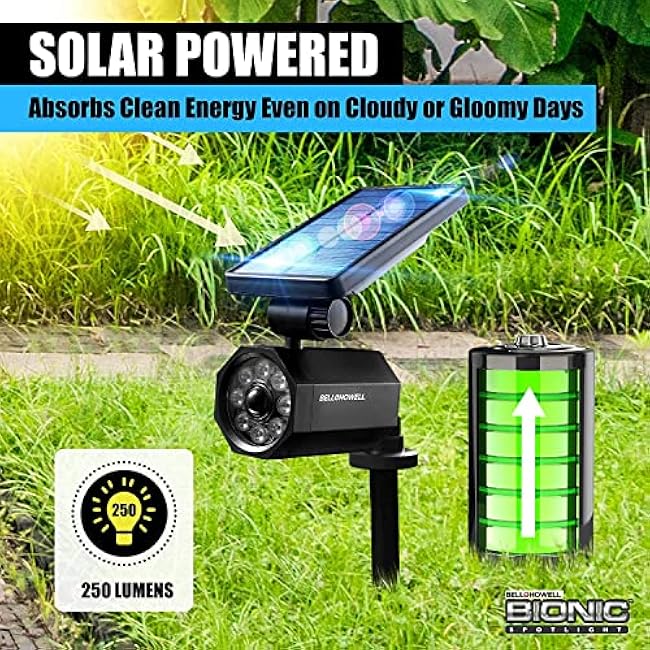 Bell+Howell Bionic Spotlight LED Solar Outdoor Lights Landscape Lighting