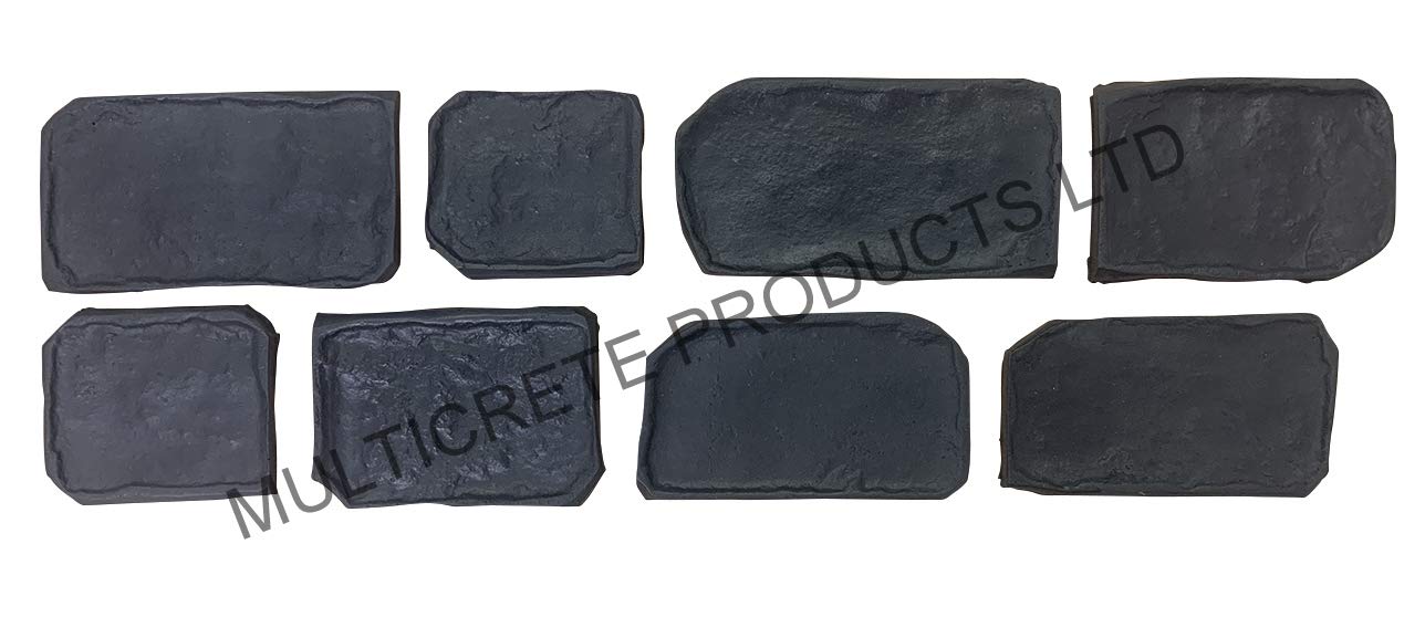 Multicrete Imprinted Concrete Mats Decorative Concrete Stamps - Cheshire Cobble Border Brick Set