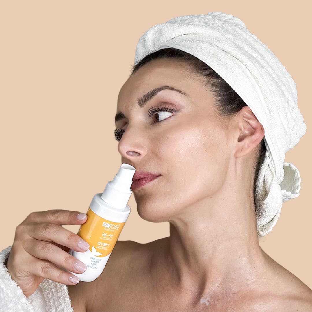 Sunchiò AIR-FIT Crema Solare Spray Viso e Corpo SPF50+, Protezione Molto Alta, Tecnologia AIR-FIT, Texture Ultra Leggera, a Rapido Assorbimento, Tutti i Tipi di Pelle, 100ml