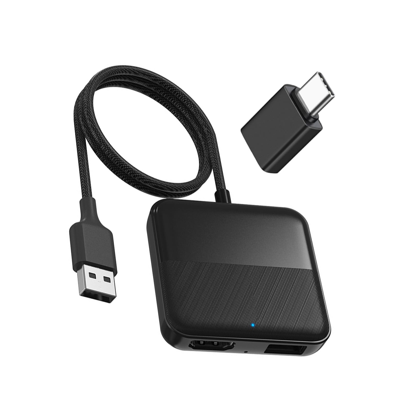 Adaptador Multimedia HD-MI para Coches con conexión por Cable, Ideal para Dispositivos USB y decodificadores.