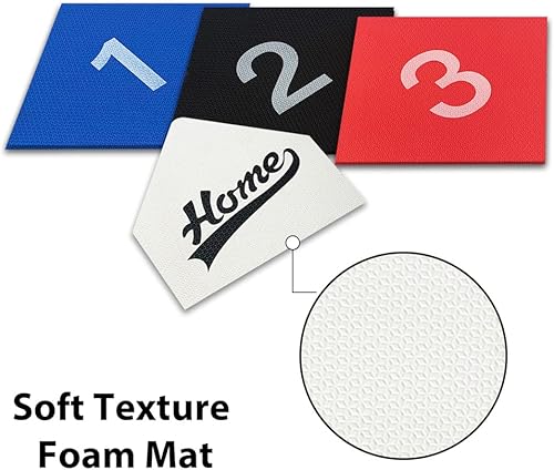 Miniatura 4 de WEMOVE SPORTS Juego de pelota de béisbol  Juego de pelota en T, juego de bate y pelota con 4 bases de piezas para niños pequeños a partir de 3 años,