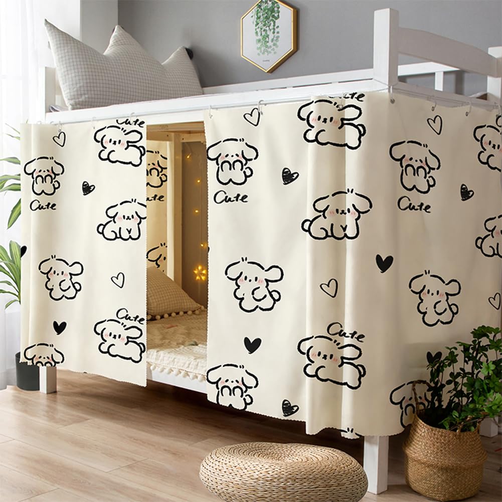 Bunk Blackout Bed Curtains Student Dormitory Bottom Bed Drapes Single Bed Tent Curtain Single Sleeper Cloth Shading Canopy Spread Curtain Privacy Protection Bed Canopy Anti-dust Mosquito Protection