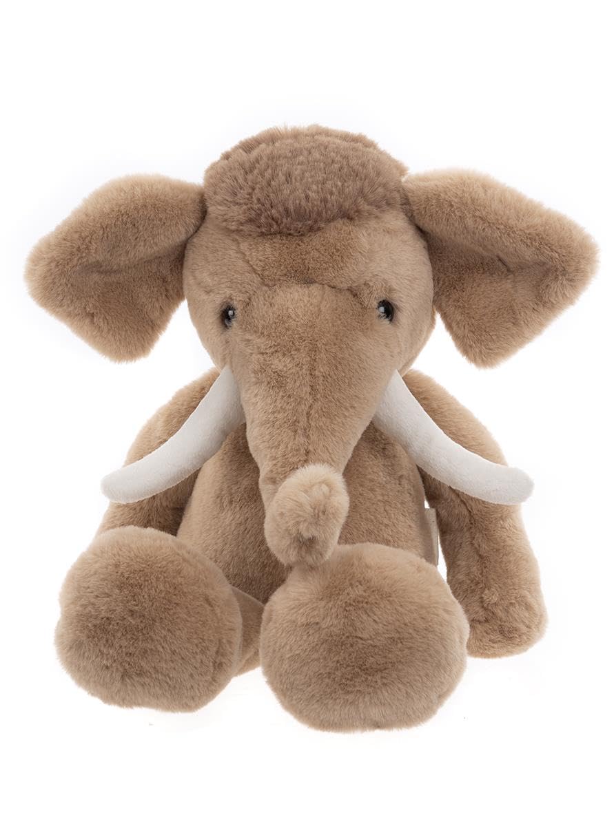 Charlie Bears Bear & Me Wally Mammoth Oatmeal Brown Plush Toy Soft and Detailed Stuffed Animal 39cm