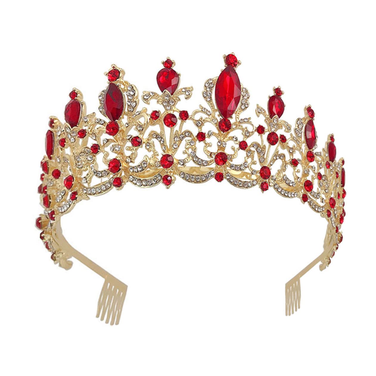 POPETPOP1pc rhinestone headband crown birthday tiara Baroque crowns Decor Rhinestone Royal rhinestones for clothing Charming Bride Tiara luxurious hair accessories dinner party Zinc Alloy