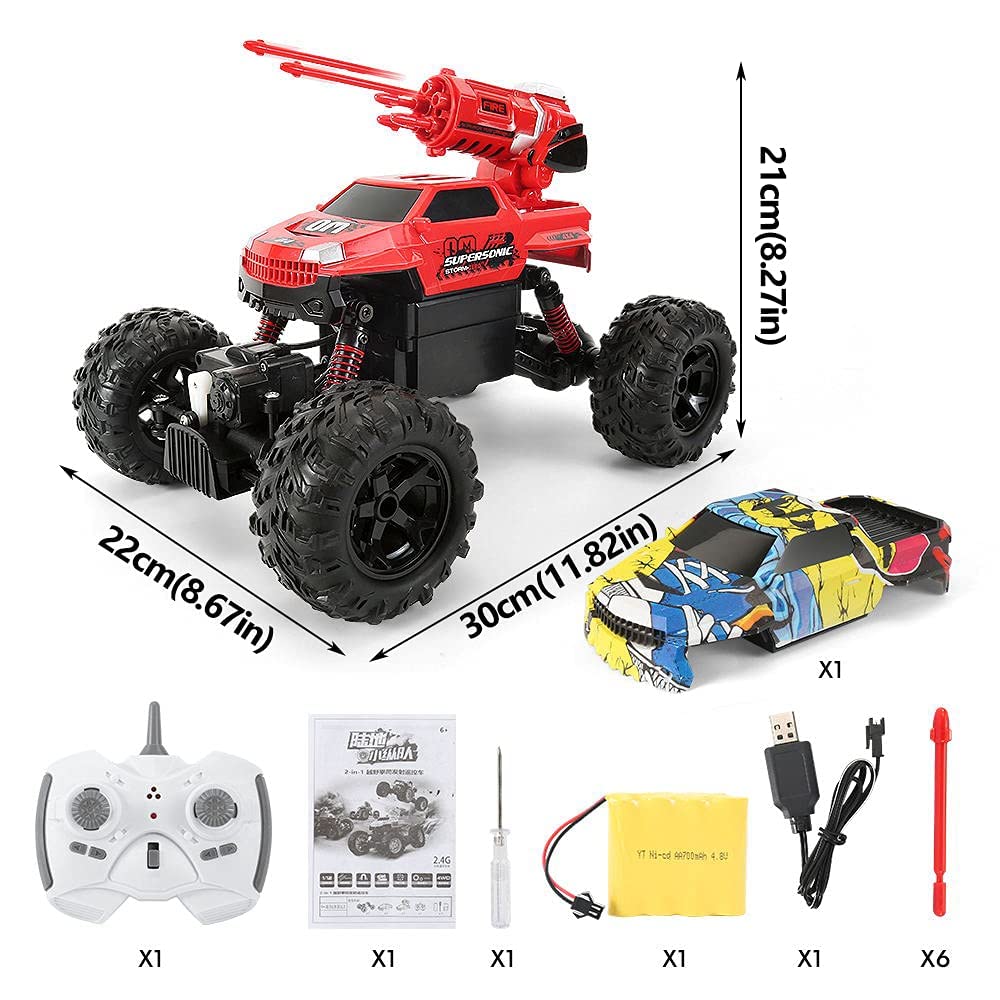 4WD Elektryczny zdalnie sterowany samochód Monster Crawler 1/14 off-road, ciężarówka terenowa RC 2,4 G z funkcją ładowania bąbelkami, prezent świąteczny dla chłopców, nastolatków, pełny