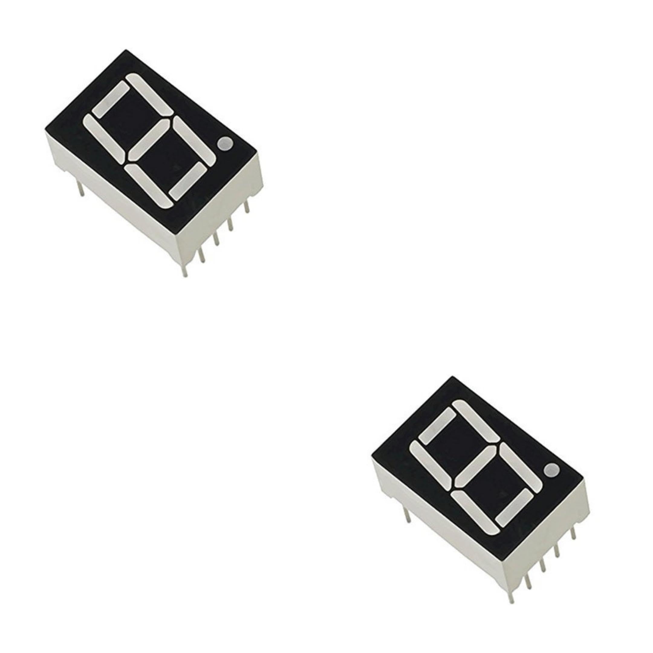 (2 pc) Pro3D Red 0.56inch 1 Digit 7 Segment LED Display Digital Tube - Common Cathode