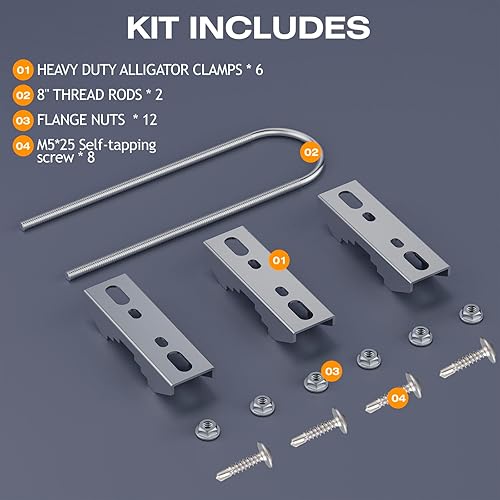 Miniatura 6 de Soporte de poste a poste de alta resistencia - Acero inoxidable - Soporte de antena de mástil a mástil (abrazadera de tubo de antena U, paquete de 2