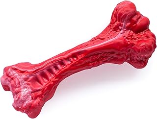 HappyTailsCo. Real Bone Shaped Dog Bone, Dog Toy for Aggressive chewers, Long Lasting Bone, Dog Chew Toy, Indestructible Dog Toy for Medium-Small/Large Breed,Beef Flavoured Bone, Pet Toy