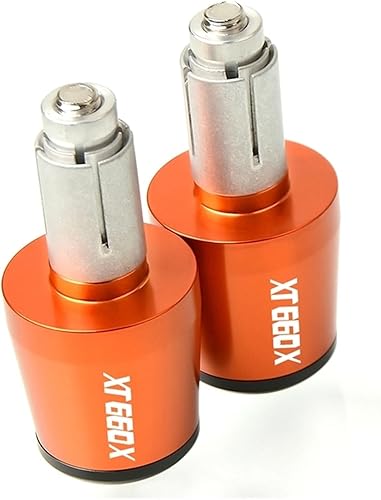 Miniatura 9 de Para Yamaha XT660 X XT660X 2004-2017 motocicleta 7/8 pulgadas 0.866 in manillar mano agarraderas tapa de extremo de barra (color : plata, tamaño: