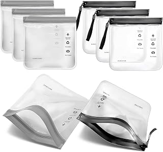 8 Pack Clear TSA Approved Liquids Bag,TCA Travel Toiletries Bag, 100% 3-1-1 Compliant Clear Travel Bags for Toiletries,Security Approved Worldwide,Quart Size Travel Pouches for Liquids Airplane