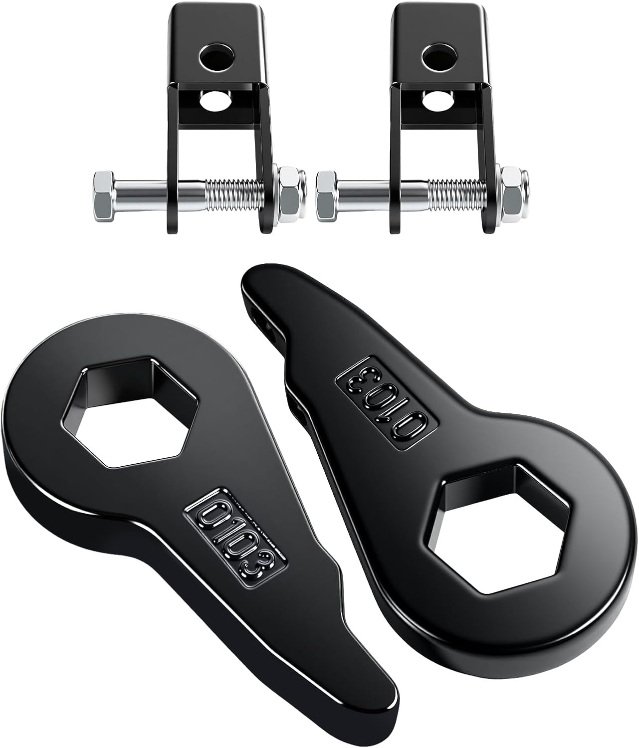 1-3in Front Lift Kits Compatible with 1995-1999 Silverado 4WD, 1-3" Leveling Lift Kit for 1999-2006 Sierra 1500 4WD, Aluminum Suspension Level Kit Forged Front Strut Spacers, 2pcs