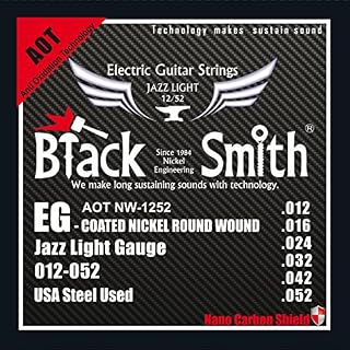 Black Smith 12-52 Coated Jeu de cordes pour Guitare électrique - Les Beatles, Paul McCartney, John Lennon, RIngo Starr, George Harrison