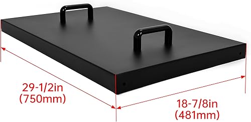 Miniatura 4 de Kojem Cubierta de parrilla de 28 pulgadas compatible con Blackstone frontal o trasera de la parrilla de grasa superior con dos asas, cubierta de