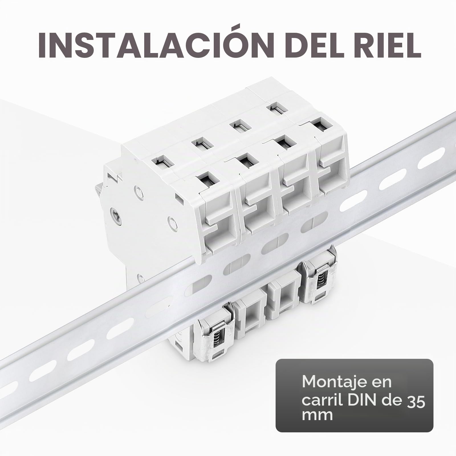 Interruptor de transferencia manual de alimentación doble para la red y el generador Interruptor de aislamiento de conversión manual DIN Rail Mount(4P-63A-400V)