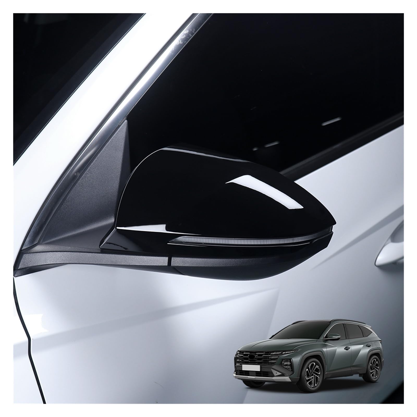 Car Trim Interior for Hyundai for Tucson for NX4 2025 Dashboard Central Console Gear Shift Window Button Air Vent Cover Interior Mouldings(Rearview Mirror)