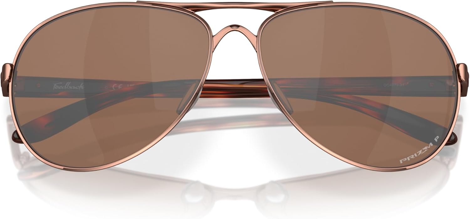 Oakley womens Oo4079 Feedback Pilot Sunglasses