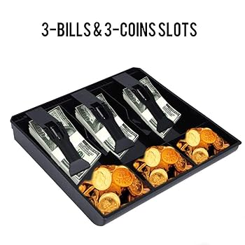 Amazon | レジ引き出し、耐久性のある ABS プラスチック 3 紙幣