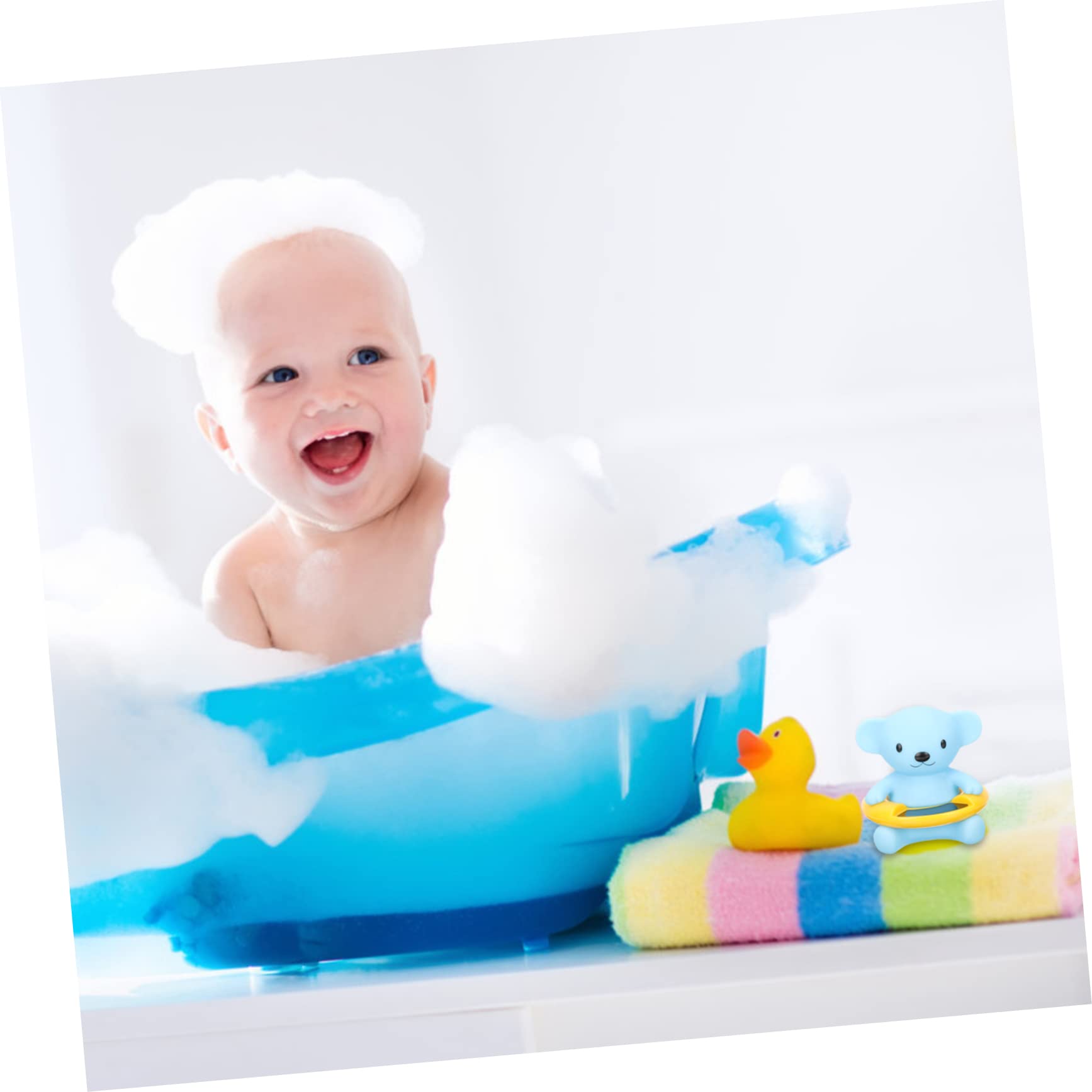BESPORTBLE 3pezzi Termometro Galleggiante Per Forma Di Orsetto Termometro Digitale Per Bagno e Piscina Misurazione Facile Della Temperatura Per Vasche Idromassaggio e Piscinetta Sicuro e