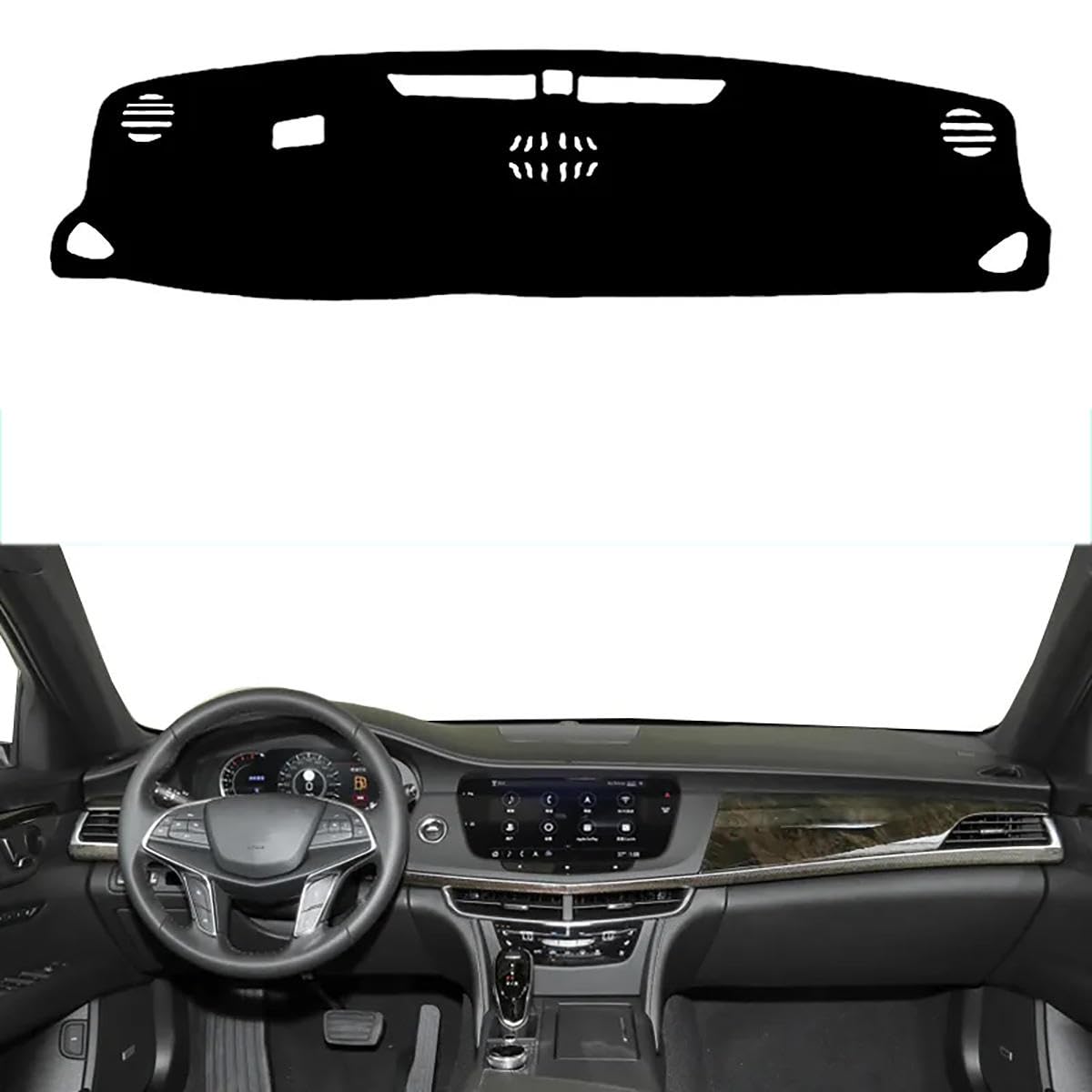 Fit for Cadillac CT6 2016-2021,Car Dashboard Cover,Black Dashmat Cover Dash Mat,Dash Board Cover Mat,Car Interior Accessories