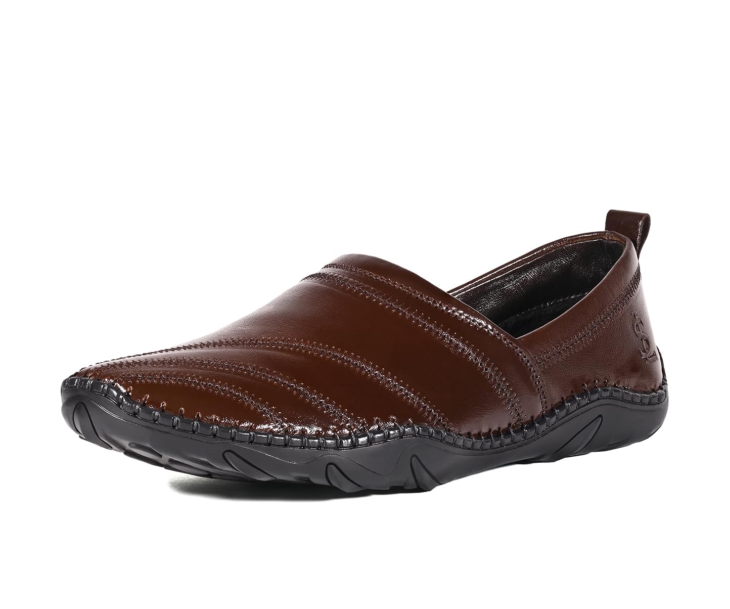 louis stitch Men’s Ethnic Slip On Mojaris | Genuine Leather Stylish Nagra Juti for Men | Lightweight and Flexible Jutis and Mojaris for Kurta Pajama | LSAXNGSS-picture-11