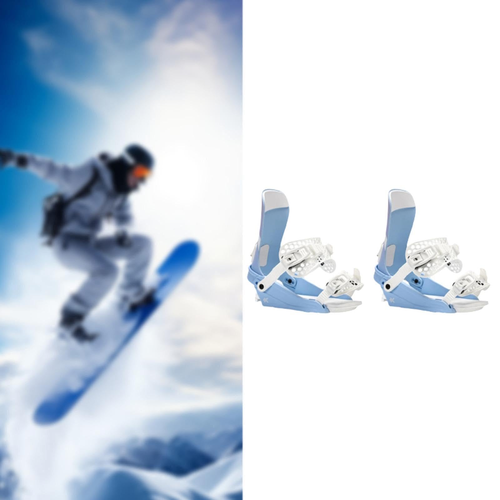 Fijaciones de Snowboard para Hombre Y Mujer, Equipo de Esquí para Principiantes, Ligeras, de Invierno, con Hebilla de Liberación Rápida, Profesionales