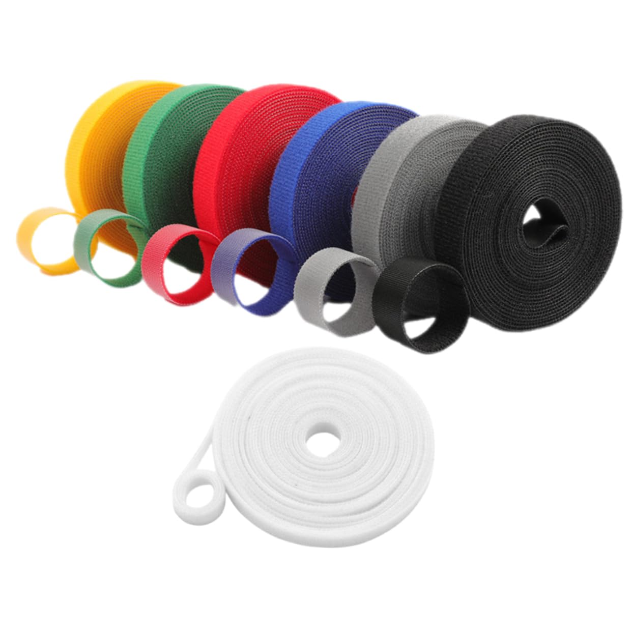 Kisangel 5 Set Fettuccia per Piante Nylon Legature Riutilizzabili per Giardinaggio Adatte per Piante Rampicanti E Organizzazione Assortiti 7 Pezzi*5