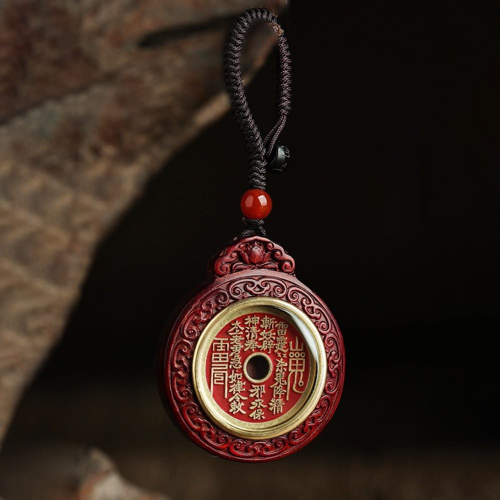 Portachiavi per Auto Mountain Ghost Money Car Portachiavi Ciondolo Regalo Uomini e donne Pace Ornamenti in legno Zaino Decorazione