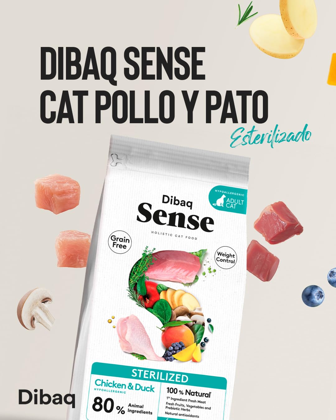 Dibaq Sense Grain Free Esterilizado, 1.5 kg