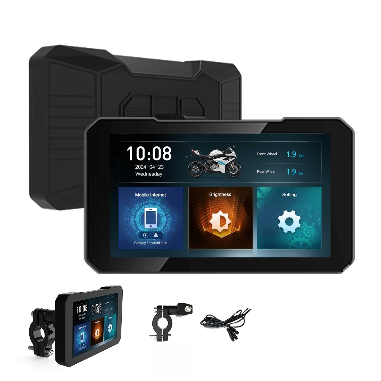 Amazon.com: 6''Motorcycle carplay ，IP67 Waterproof GPS Navigator