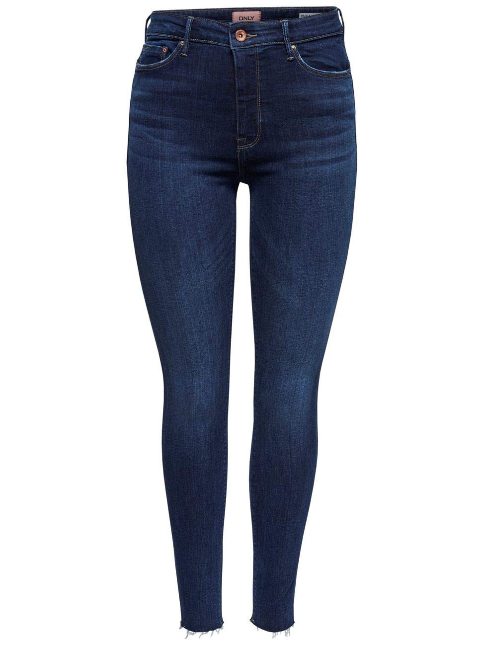 ONLY Women's Paola HW Sk Jeans Noos, Dark Blue Denim, 25W/30L