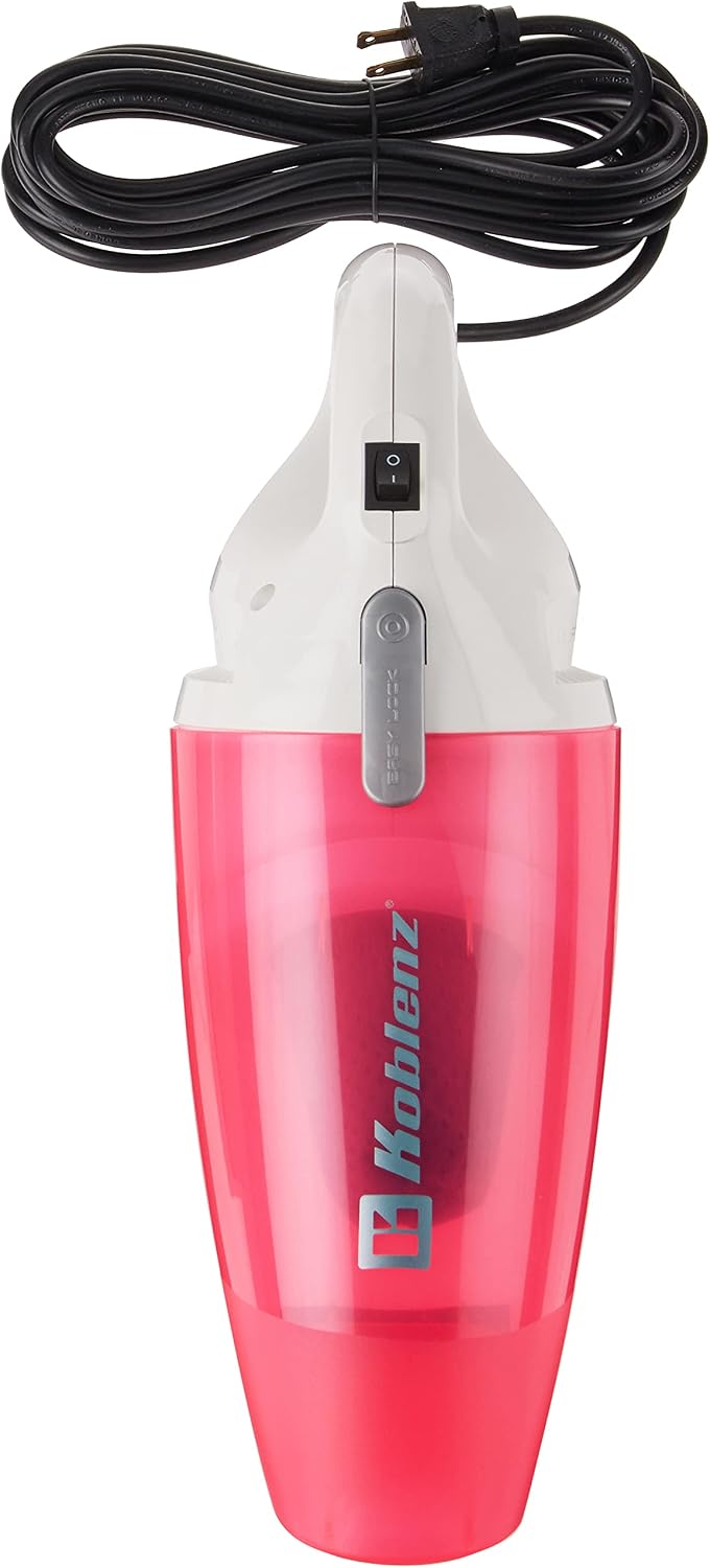 Koblenz Corded 120-Volt Hand Vac, White/Pink image 2