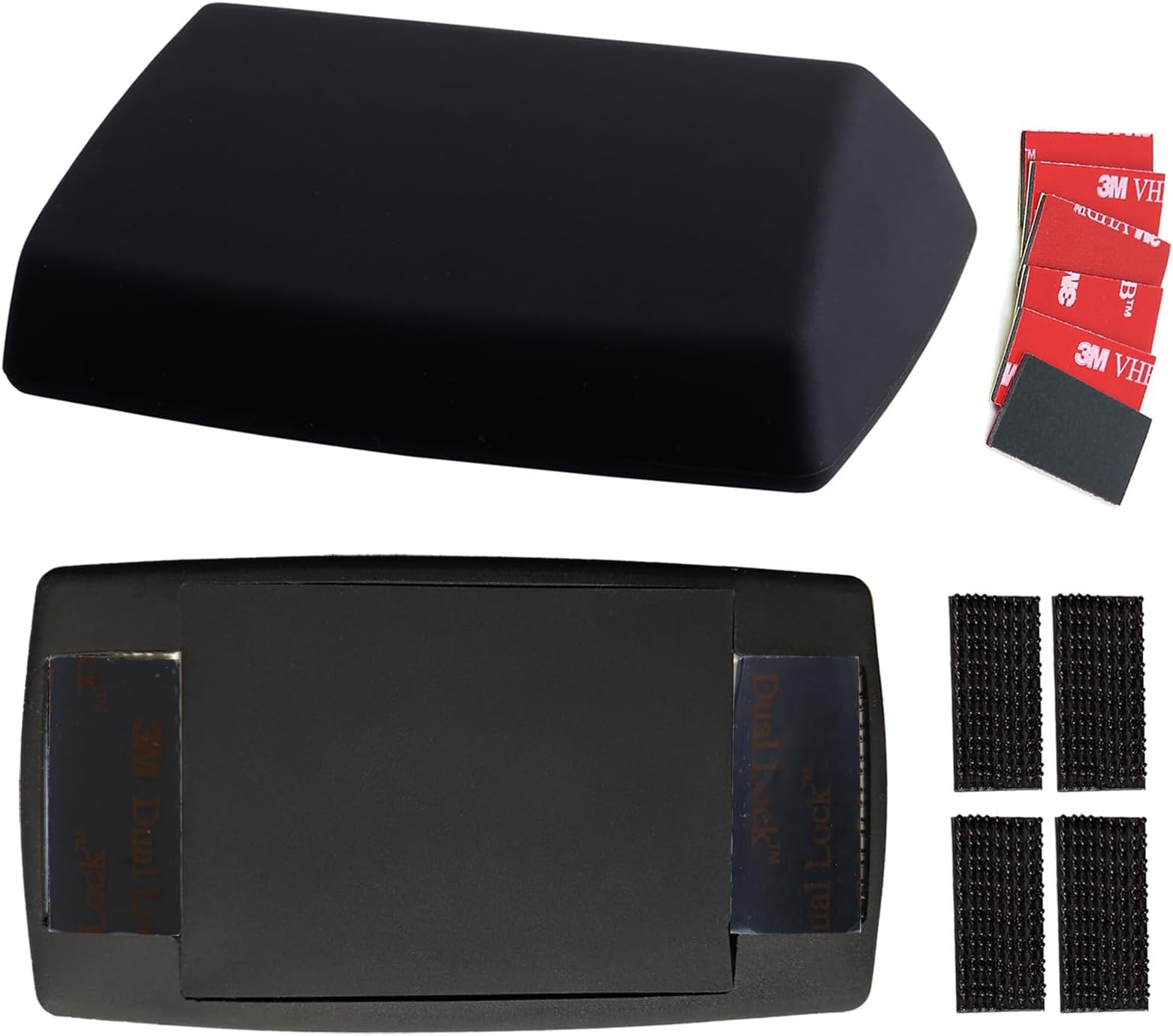 IoT Slash EZ Skin Bundle: Silicone Skin for EZ Pass + Silicone Pad to Cover The Back + Black Interlocking Strips + Alcohol Prep Pad = Discreet Look Inside & Outside Your Car! (Fits EZ Pass Mini/iPass)