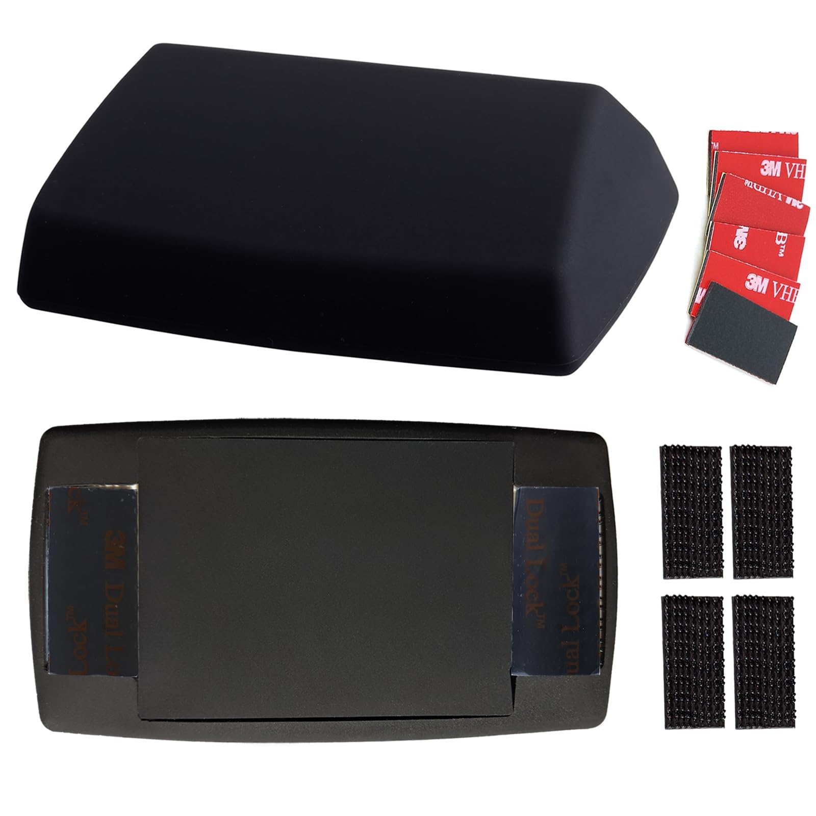 EZ SKIN Bundle: Silicone Skin for EZ Pass + Silicone Pad to Cover the Back + Black Interlocking Strips + Alcohol Prep Pad = Discreet Look INSIDE & OUTSIDE Your Car! (Fits EZ Pass Mini, Latest Version)