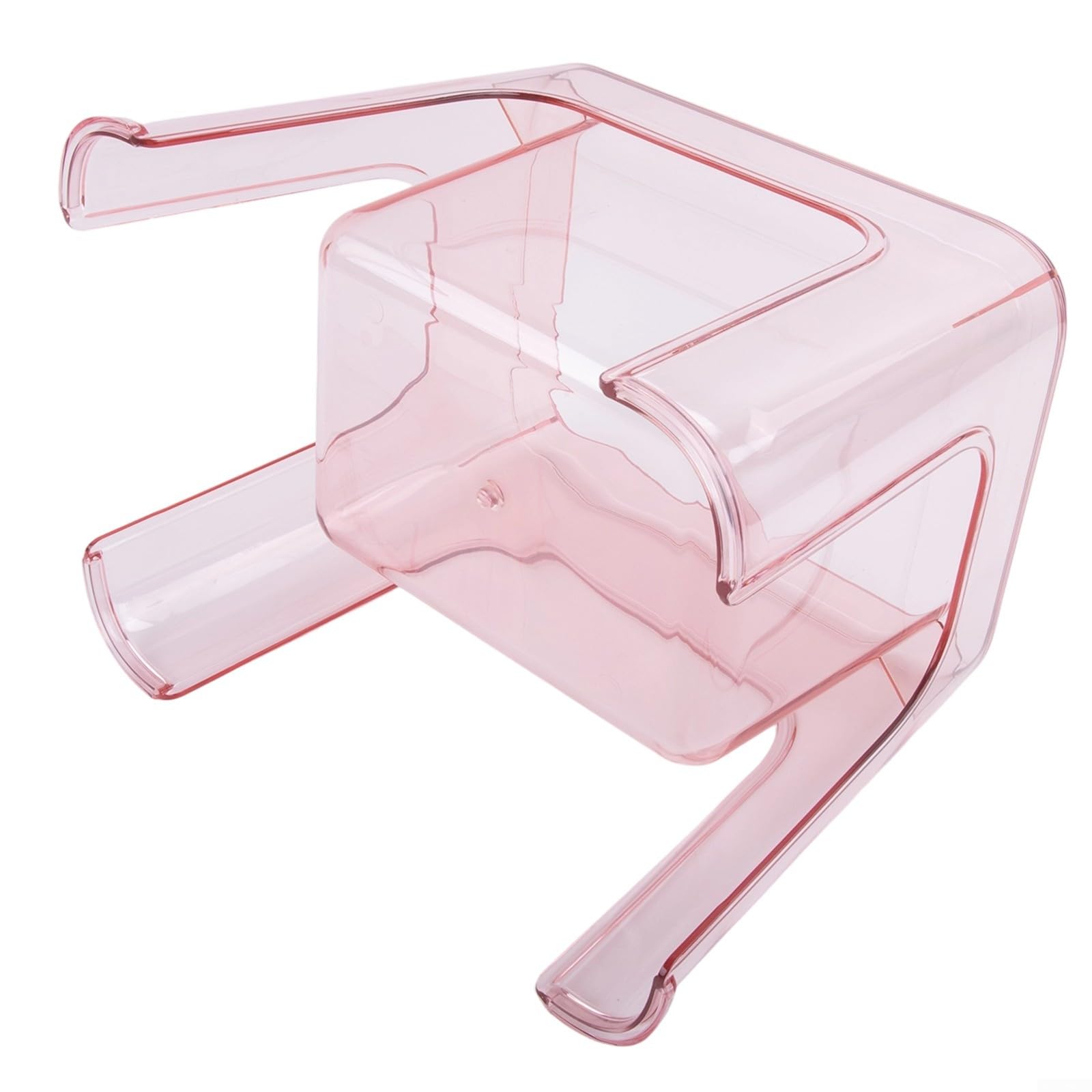 Funda transparente para puf (32 x 25 cm), color rosa | Visión clara del contenido, promueve la autonomía, 32 x 25 x 32 cm, ideal para espacios pequeños, fácil montaje