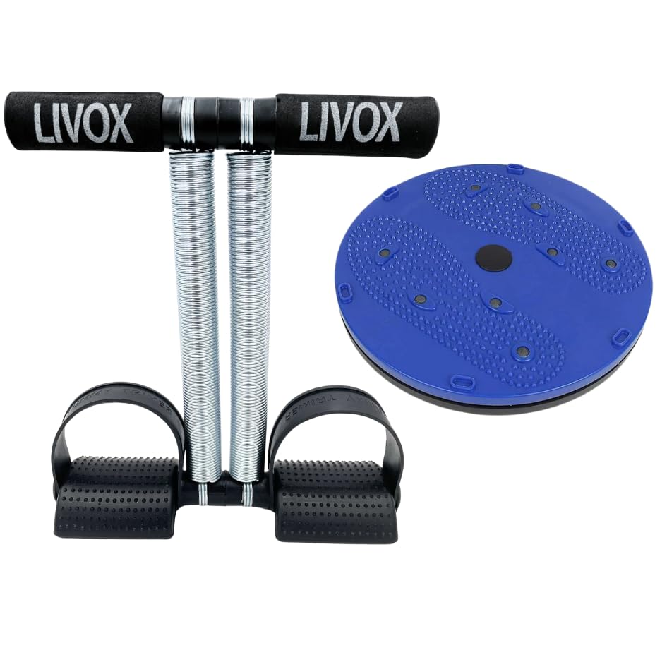 LIVOX Double Spring Tummy Trimmer With Tummy Twister Ab Exerciser (Multicolor)