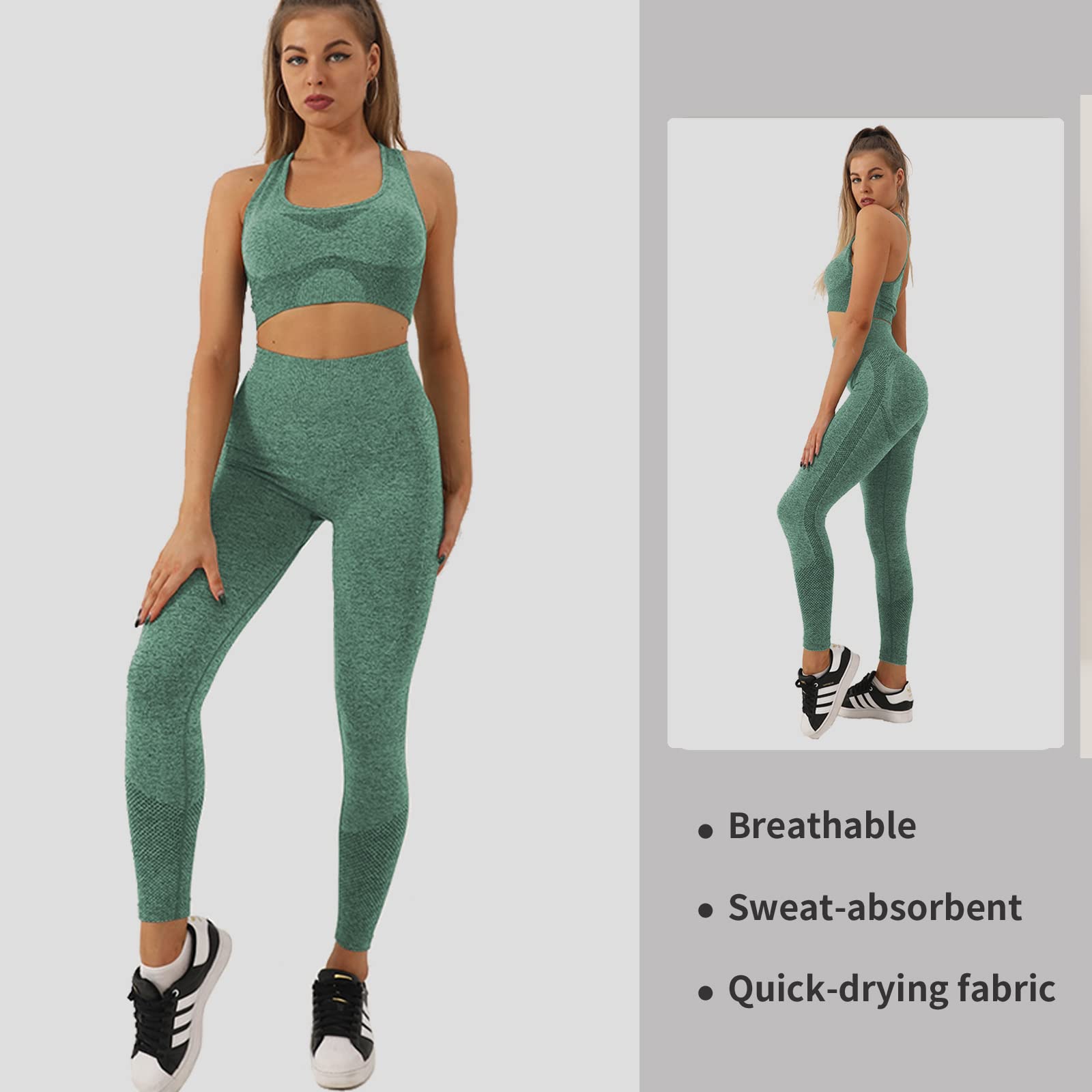 Merlvida Leggins Sportivi Donna Vita Alta Leggings Push Up Pantaloni Palestra Controllo della Pancia Anticellulite Pantacollant Opaco Elastici Tuta Collant Abbigliamento Sportivo Donna Yoga Fitness