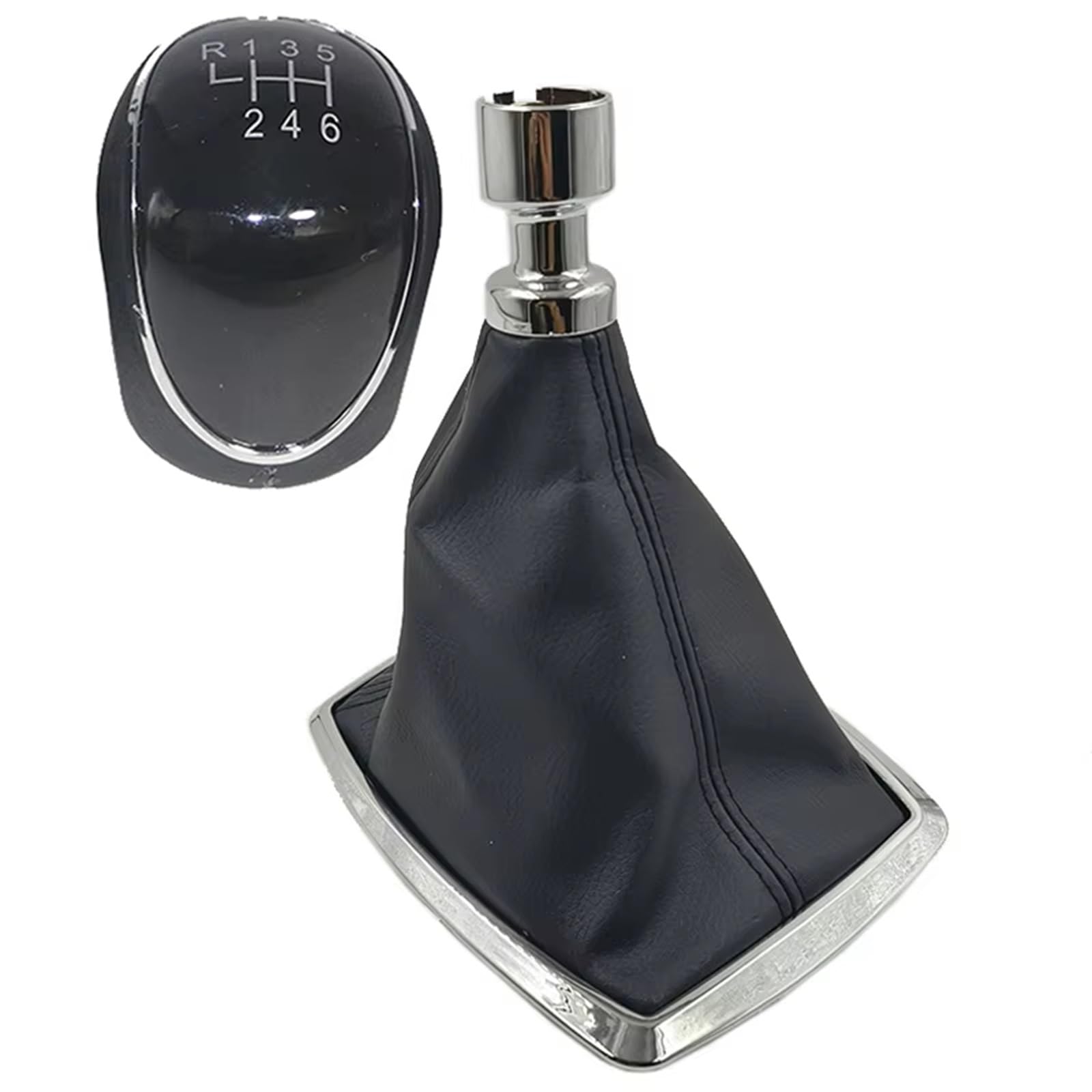 Ylmkmvlczc R123456 Black Set Gear Shift Knob Boot Lever Gaitor Shifter Dust Jacket For Kuga I Mk1 2008-2012 Gearbox Gaiter Stick Handles Cover 6 Speed Gear Shift Knob Lever
