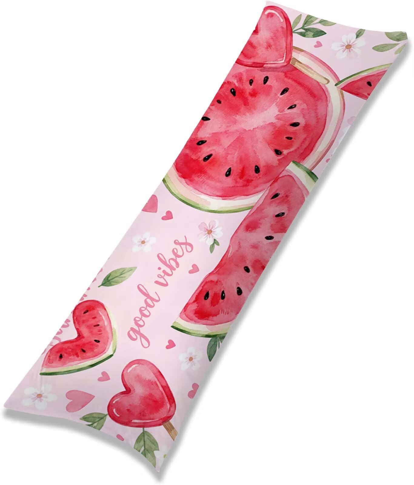 Pink-35 Seitenschläferkissen bezug 55 x 160 cm Schwangerschaftskissen Samt | Frucht-5 Langes Kissenbezug mit Unsichtbarer Reißverschluss XXL Kissenbezug Komfortkissen für Bett Sofa Deko j-161
