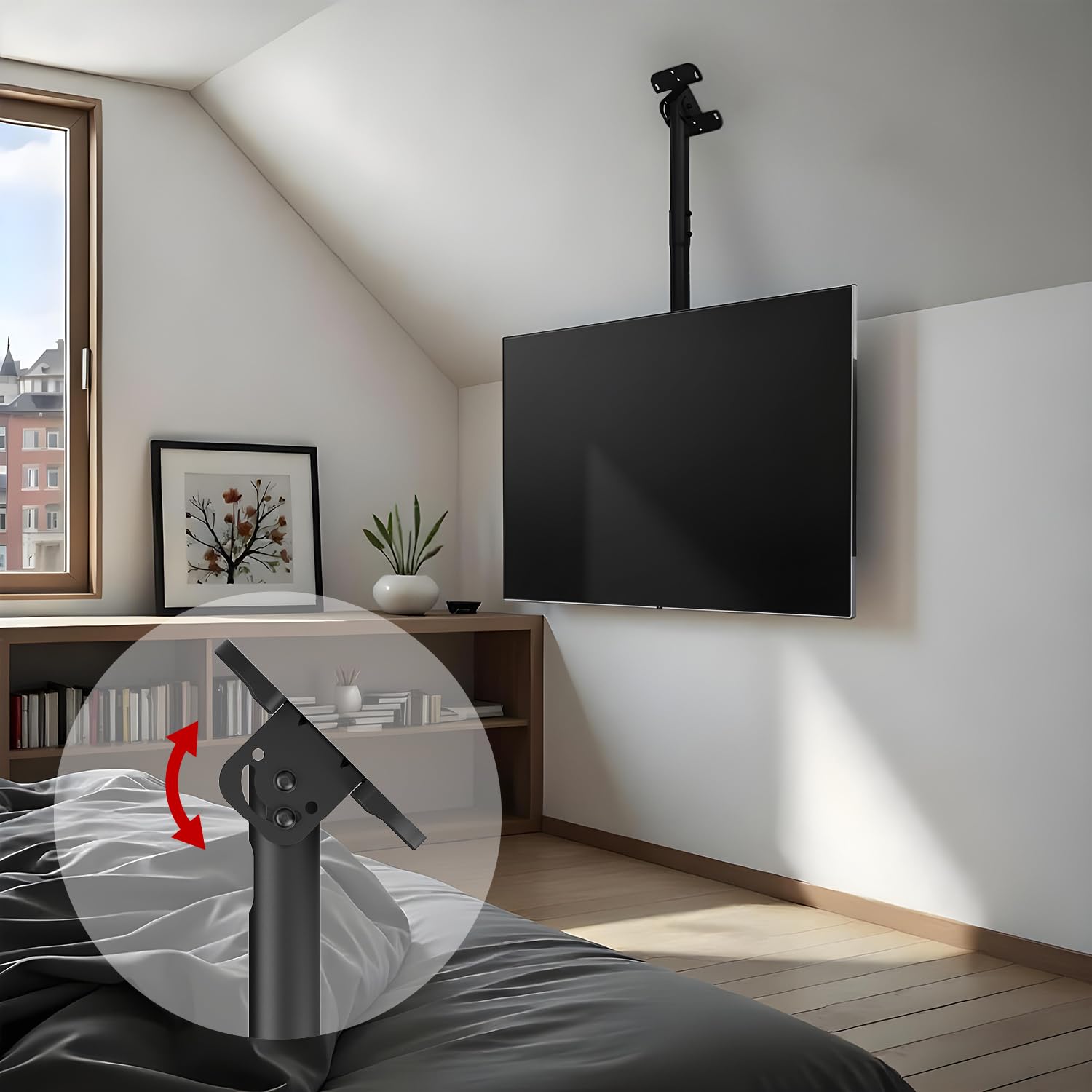 Generic Plafond TV-beugel, verstelbare kantelbare tv-plafondbeugel