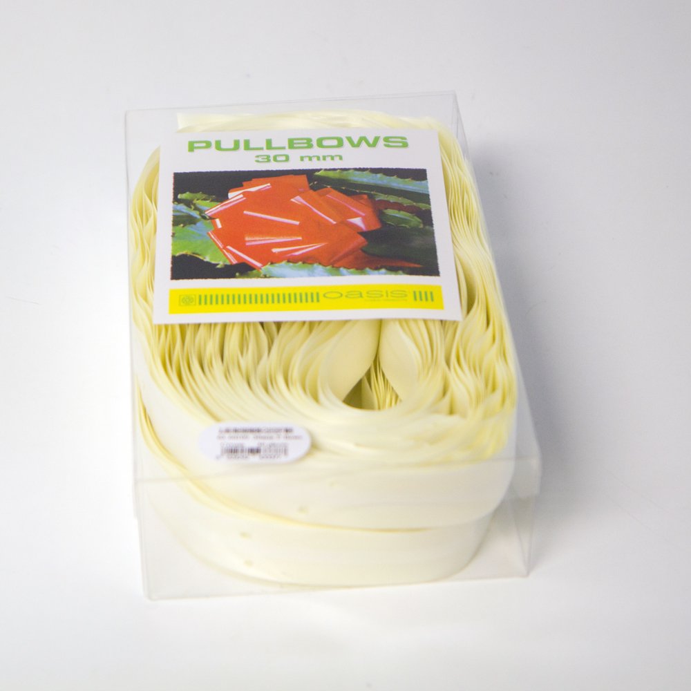 Smithers Oasis Beige 30 Cream Satin Ribbon Floristry Pull Bows 30Mm