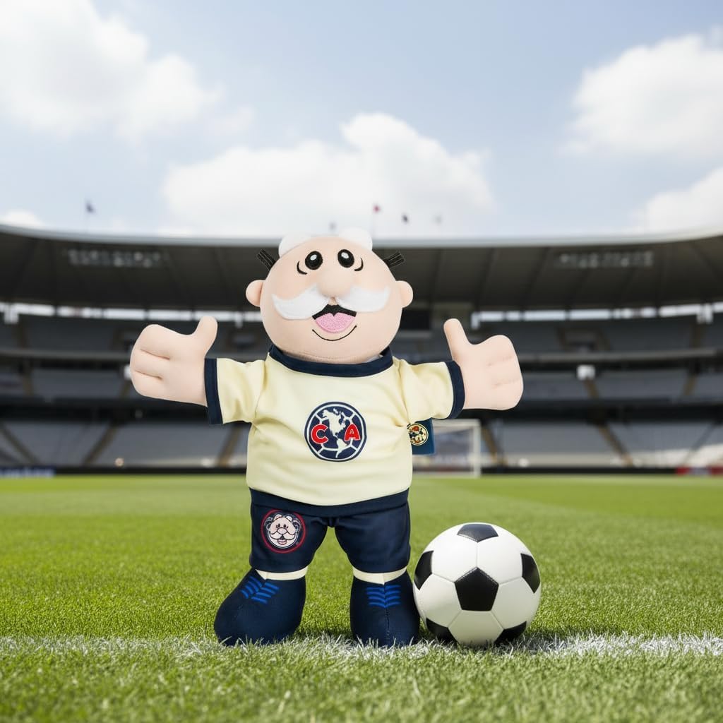 Official Dr. Simi × Club América Plush Toy – Handmade in Mexico by Artisans | Ultra-Soft Hypoallergenic Collectible with Recycled PET Filling | Perfect Fan Gift for Soccer Lovers & Families - Image 3