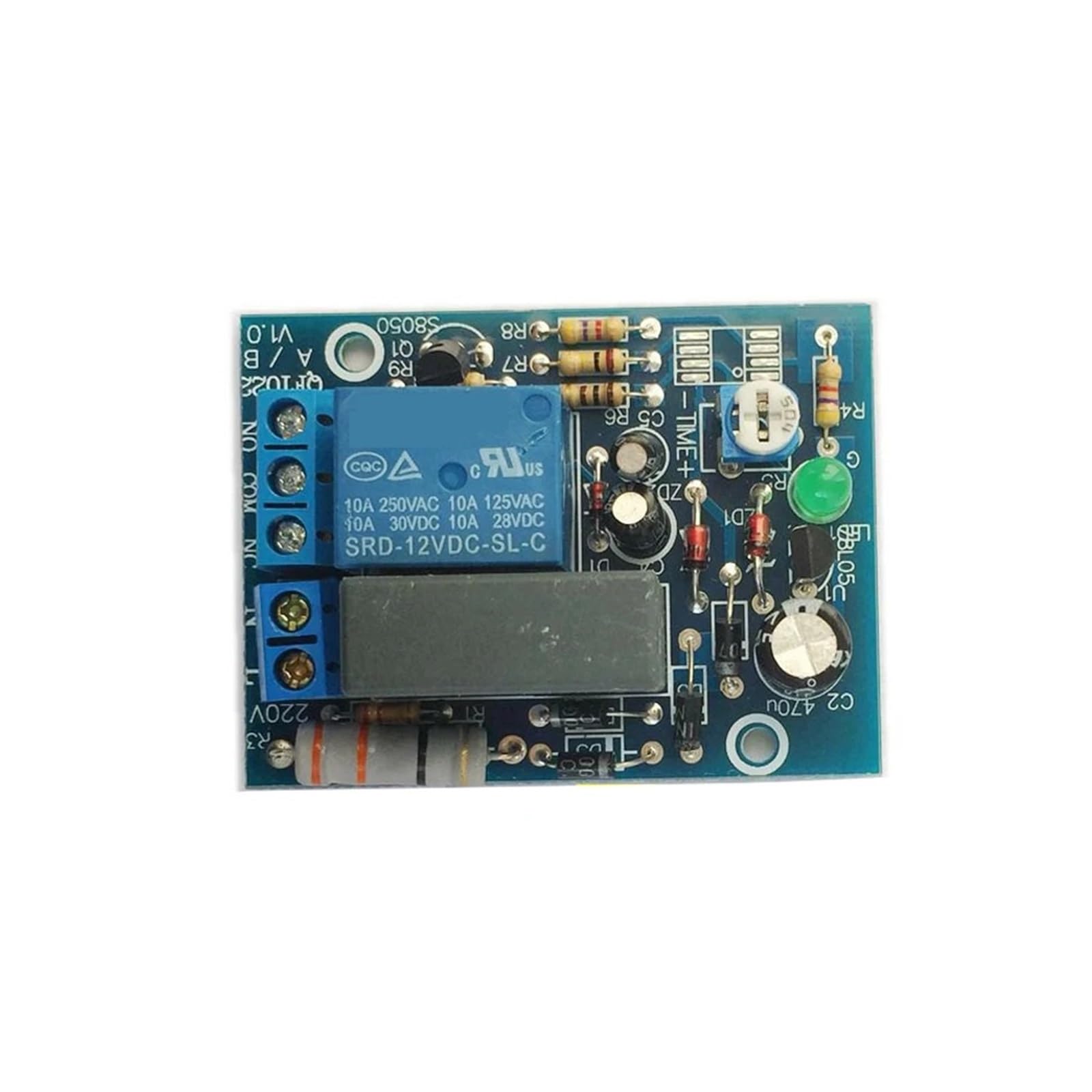 Module de relais temporisé AC 220V minuterie réglable 0-100 min sortie isolée