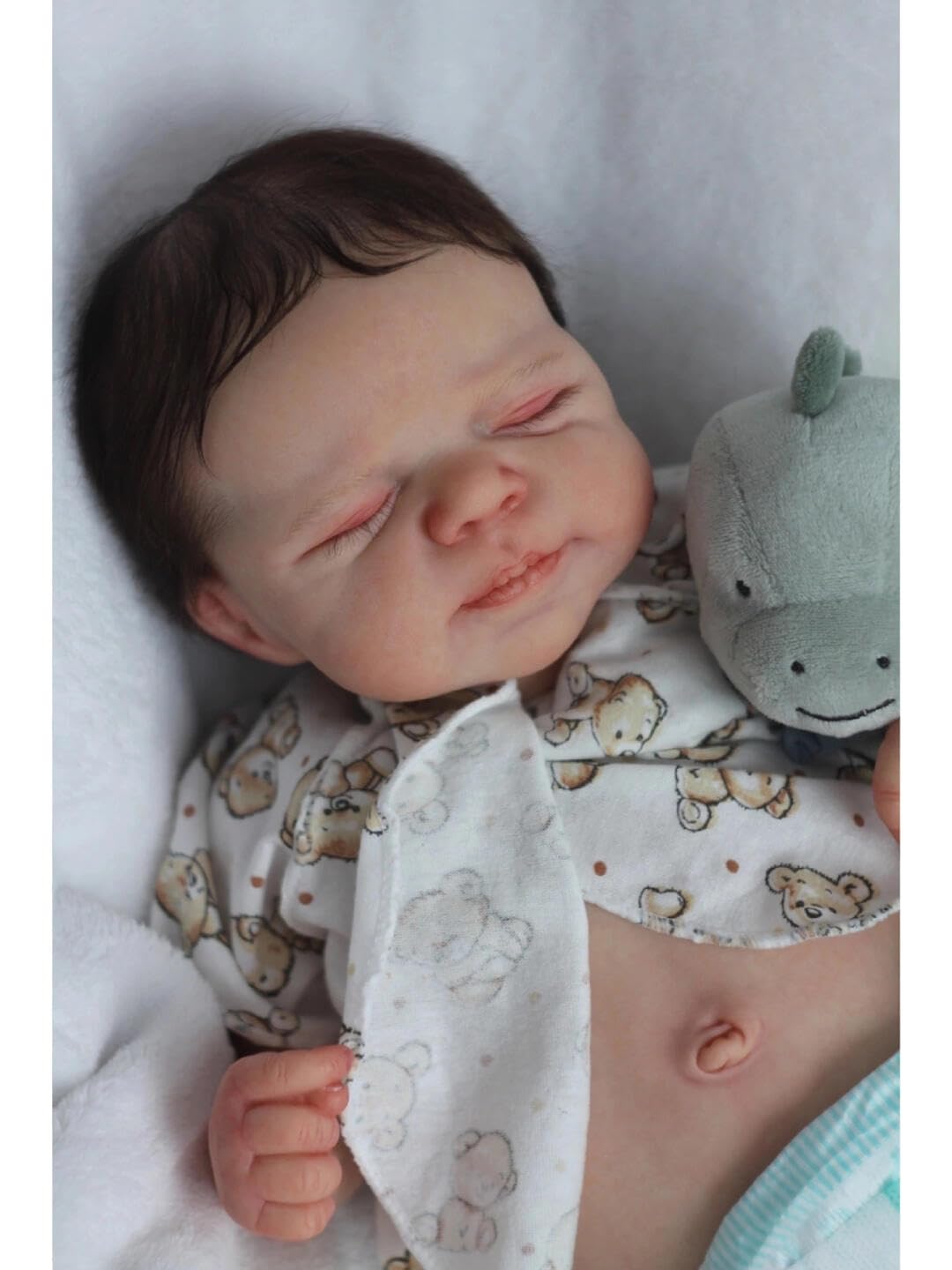 RXDOLL Realistyczne lalki Reborn Baby Lalki silikonowe na całe ciało dla dziewczynki 45 cm pełne silikonowe realistyczne noworodka lalka bobas realistyczne reborn niemowlęta lalki prawdziwe życie jak