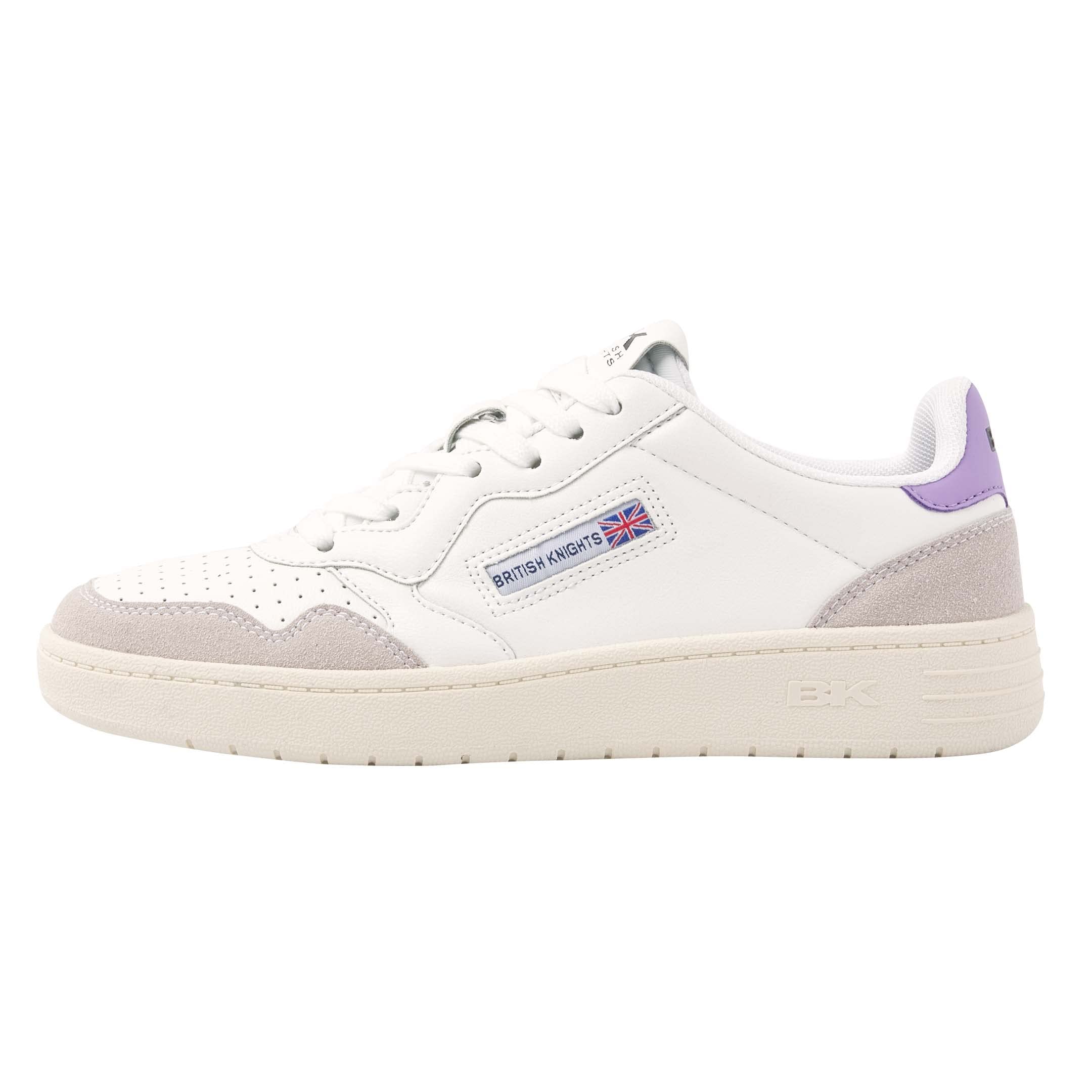 British Knights Noors Women's Low Shoes Trainers, White/Purple, 4 UK